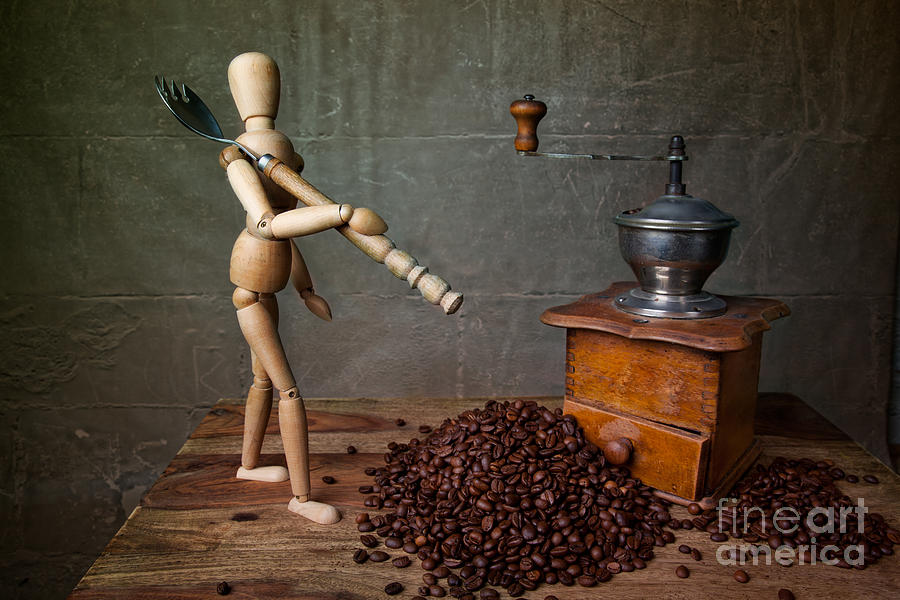 Coffee Photograph - Working the Mill #2 by Nailia Schwarz