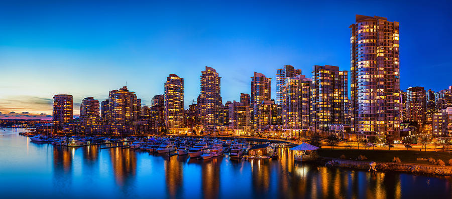Sunset Photograph - Yaletown from Cambie Bridge #2 by Alexis Birkill