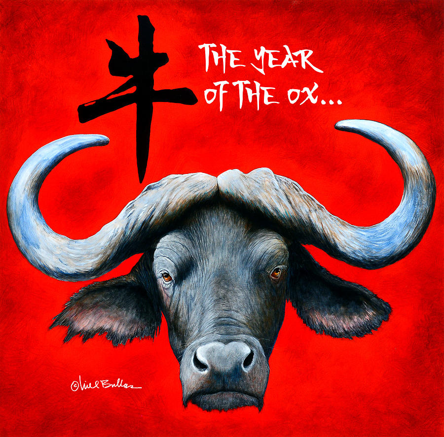 Year Of The Ox... #2 Painting by Will Bullas