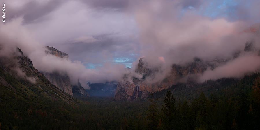 Yosemite Valley Panorama in Color Photograph by Alexander Fedin