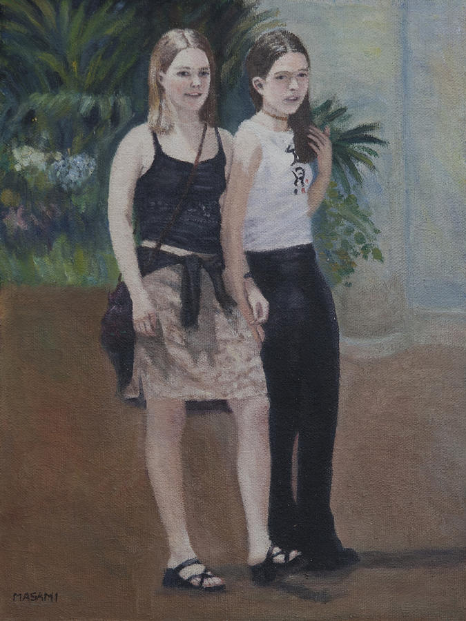 Young Girlfriends #2 Painting by Masami Iida
