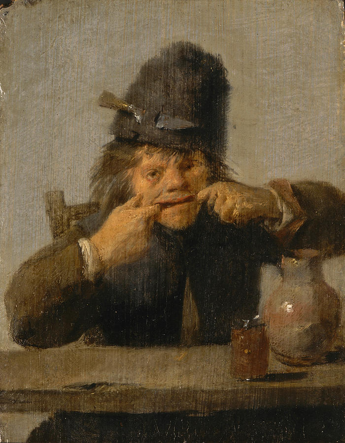 Youth Making a Face #3 Painting by Adriaen Brouwer
