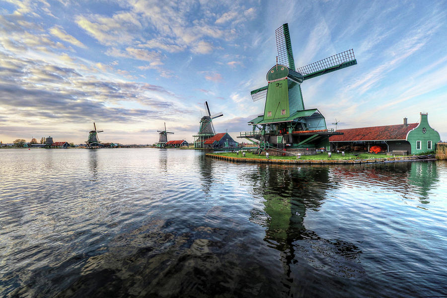 Zaanse Schans Holland Windmills Netherlands #2 Photograph by Paul James Bannerman