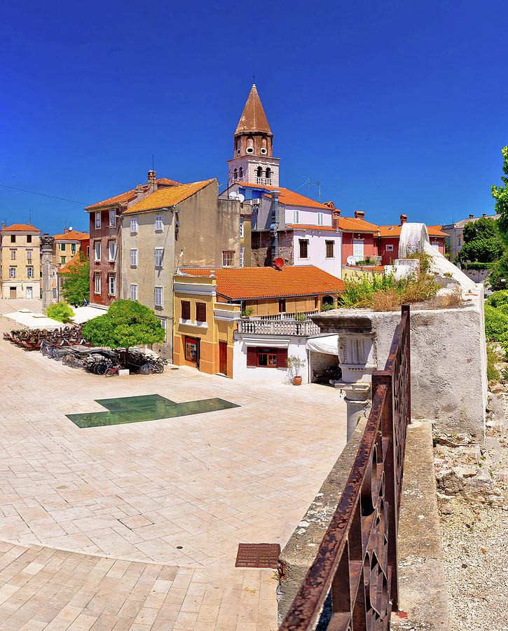Zadar Five wells square and historic architecture panoramic view #2 Photograph by Brch Photography