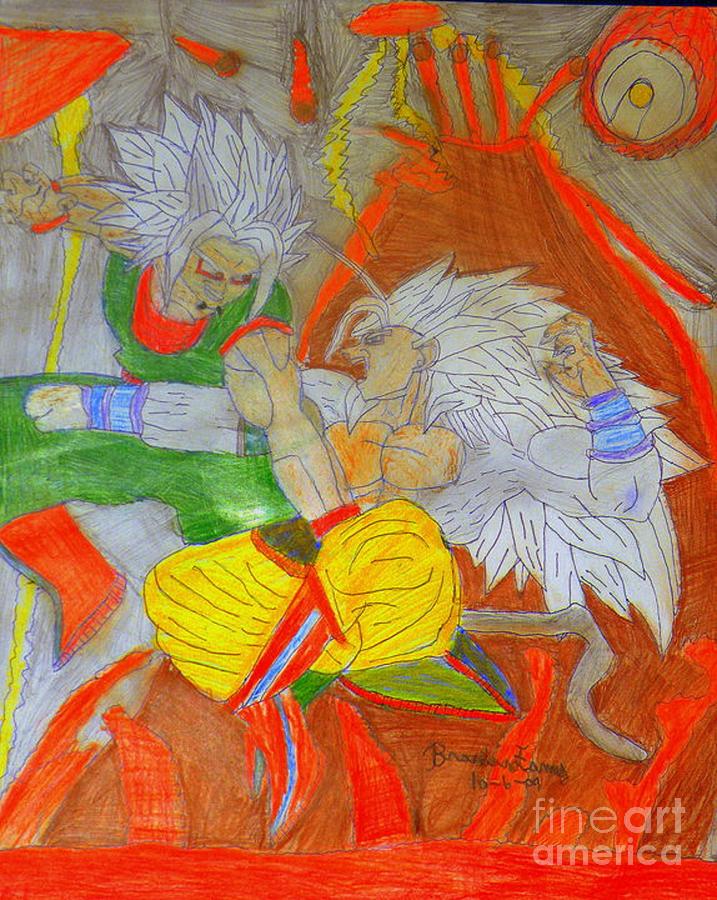 Super Saiyan 5 Vegito And Super Saiyan 5 Gogeta Drawing by Brandon Forney -  Fine Art America