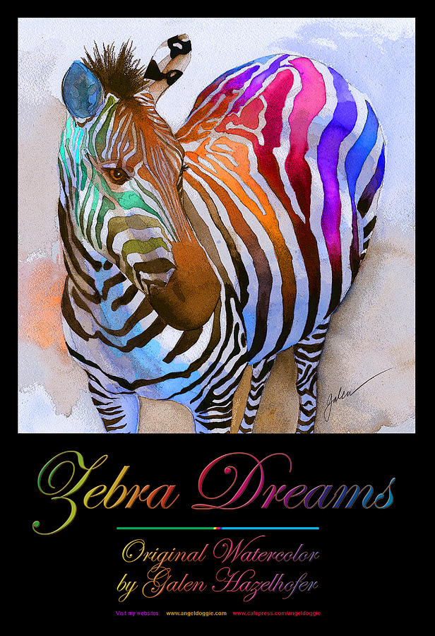 Zebra Dreams #1 Painting by Galen Hazelhofer