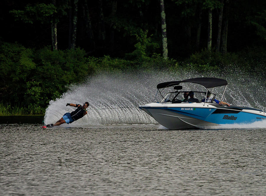 38th Annual Lakes Region Open Water Ski Tournament #20 Photograph by Benjamin Dahl