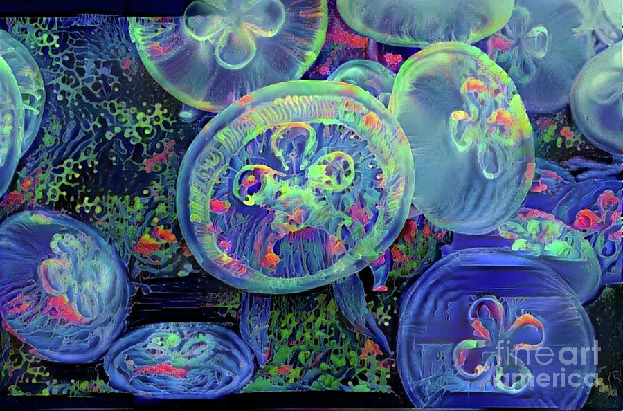 Abstract Jellyfish #20 Digital Art by Amy Cicconi