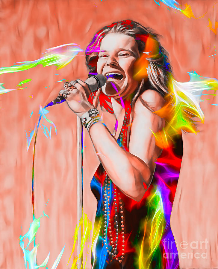 Janis Joplin Collection #20 Mixed Media by Marvin Blaine