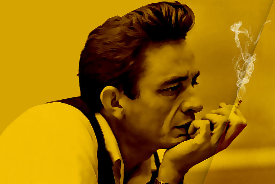 Johnny Cash #20 Mixed Media by Marvin Blaine