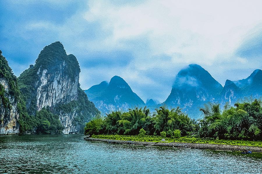Karst mountains and Lijiang River scenery #20 Photograph by Carl Ning