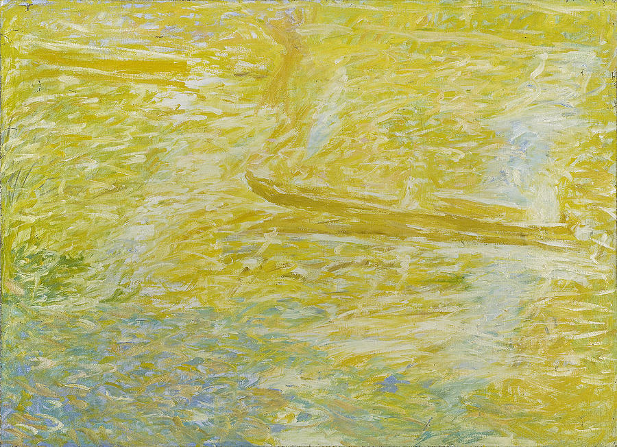 Boat Painting - River #36 by Robert Nizamov
