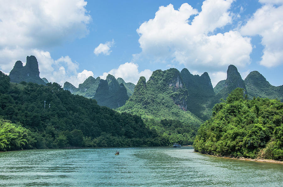 Lijiang River and karst mountains scenery #20 Photograph by Carl Ning