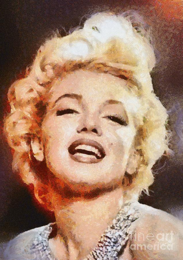 Marilyn Monroe, Vintage Hollywood Actress Painting