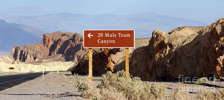 20 Mule Team Canyon Sign 6268 Photograph by Jack Schultz