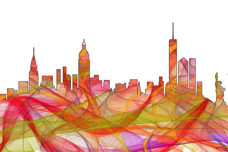 New York New York Skyline  #20 Digital Art by Marlene Watson