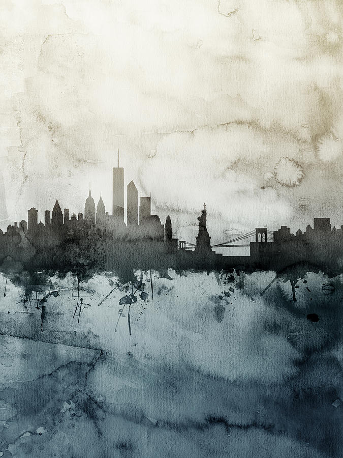 New York Skyline #20 Digital Art by Michael Tompsett