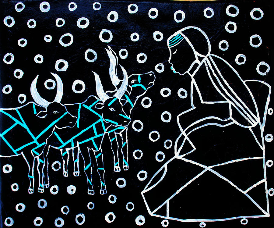 Nuer Bride - South Sudan #20 Painting by Gloria Ssali