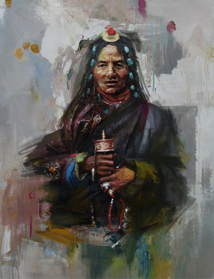 20 pakistan folk Gilgit B Painting by Maryam Mughal