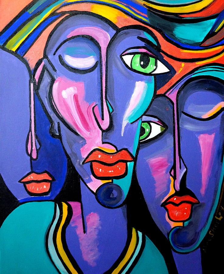 Sisters  Picasso Painting by Nora Shepley