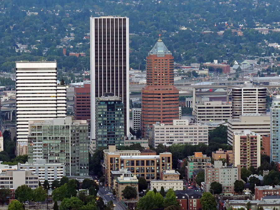 Portland Skyline Photograph By Cityscape Photography - Fine Art America