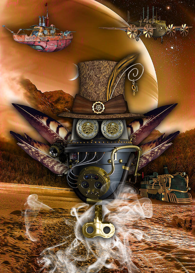 Steampunk Art #20 Mixed Media by Marvin Blaine