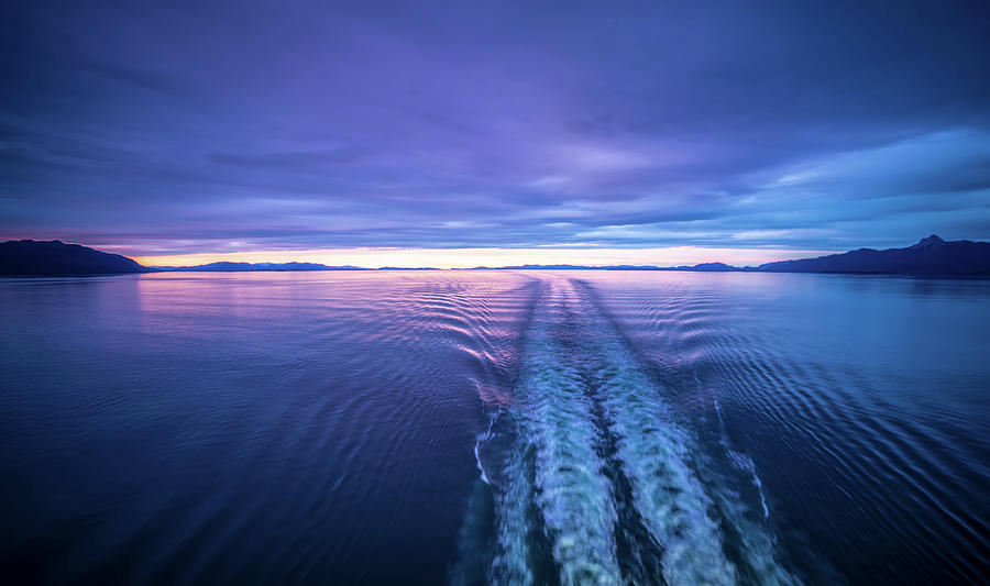 Sunset Over Alaska Fjords On A Cruise Trip Near Ketchikan #20 Photograph by Alex Grichenko