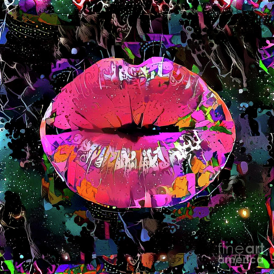 Kissing Lips #200 Digital Art by Amy Cicconi