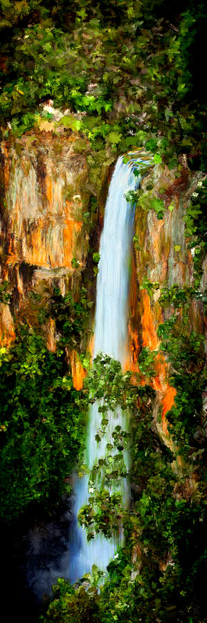 2000 foot Waterfalls Painting by Bruce Nutting