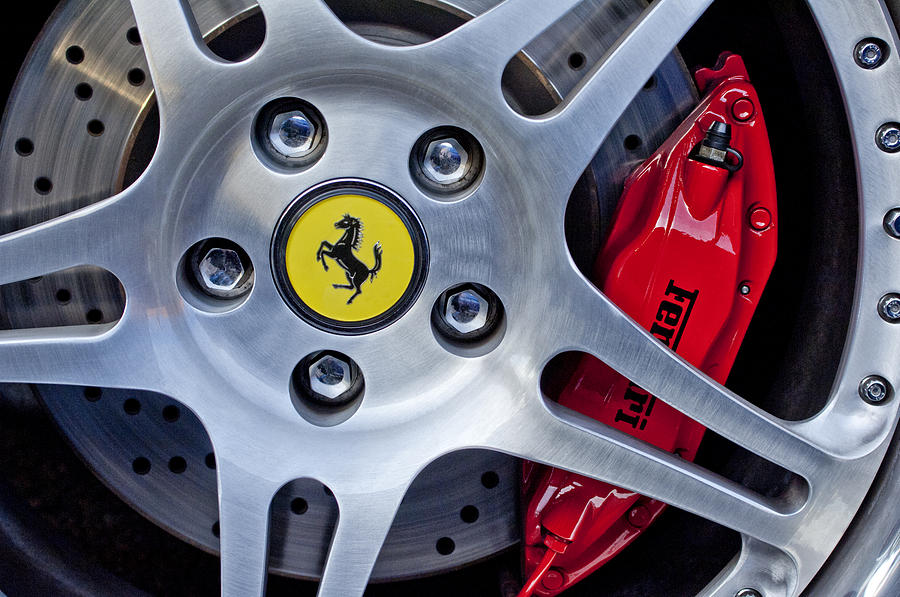 Car Photograph - 2000 Ferrari Wheel by Jill Reger