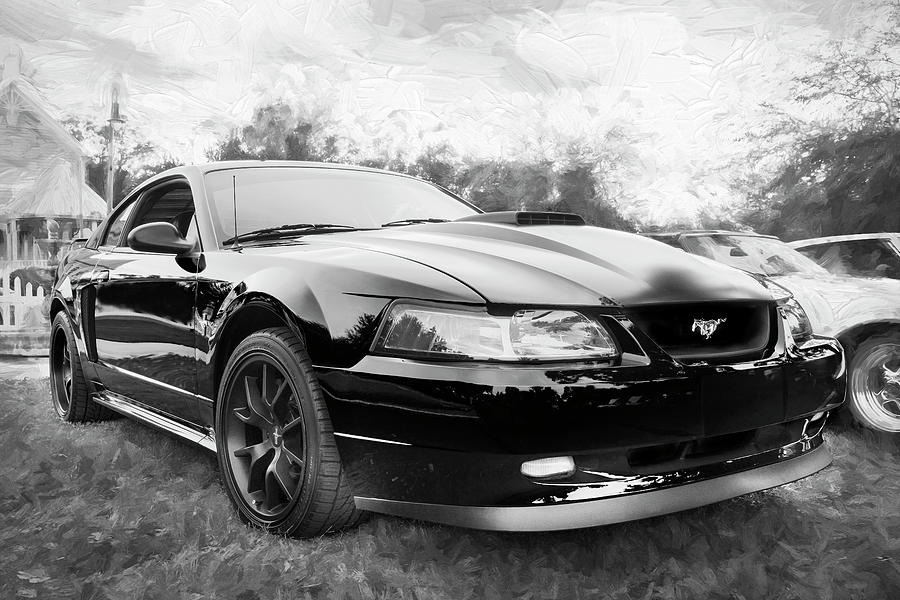 2003 Ford Mustang Mach 1 BW Photograph by Rich Franco