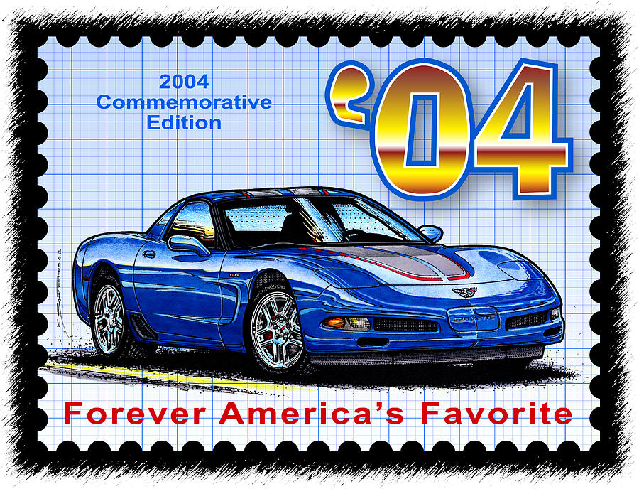 2004 Commemorative Edition Corvette Digital Art by K Scott Teeters