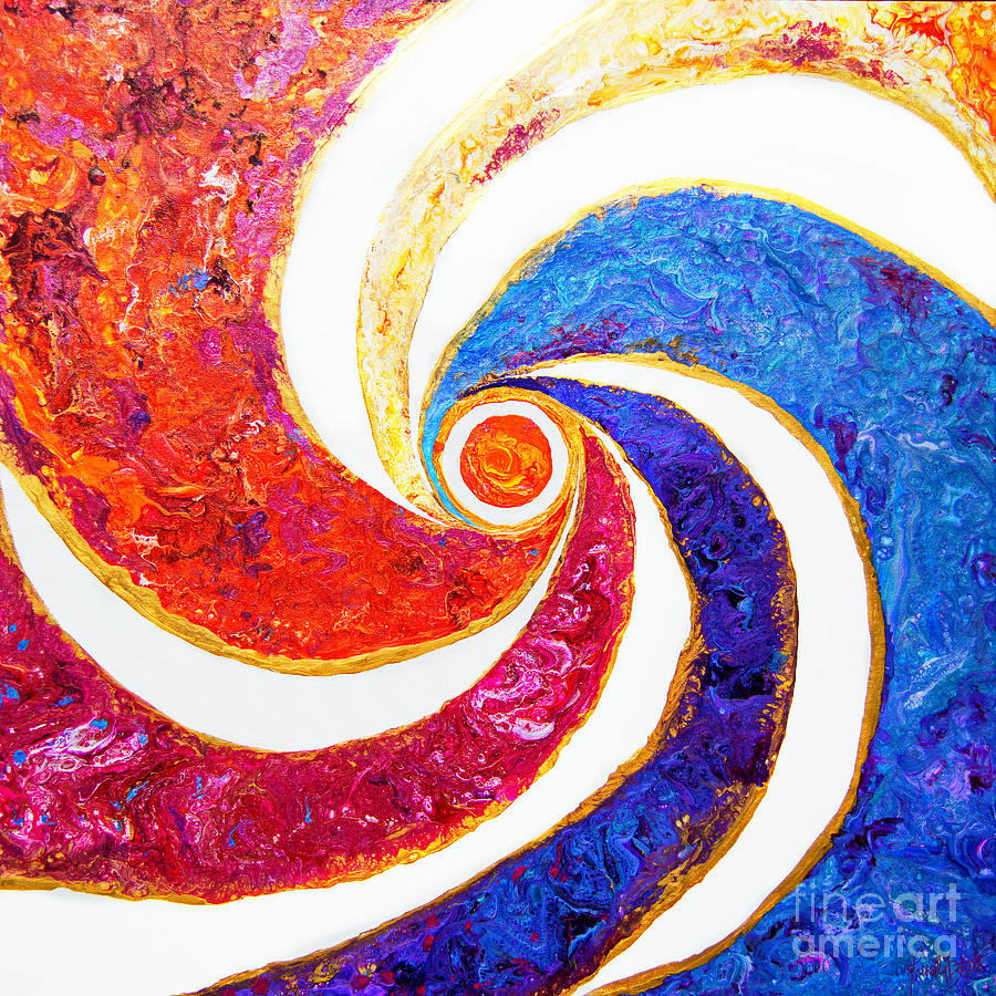 #2004 Sun Spiral #2004 Painting by Priscilla Batzell Expressionist Art Studio Gallery