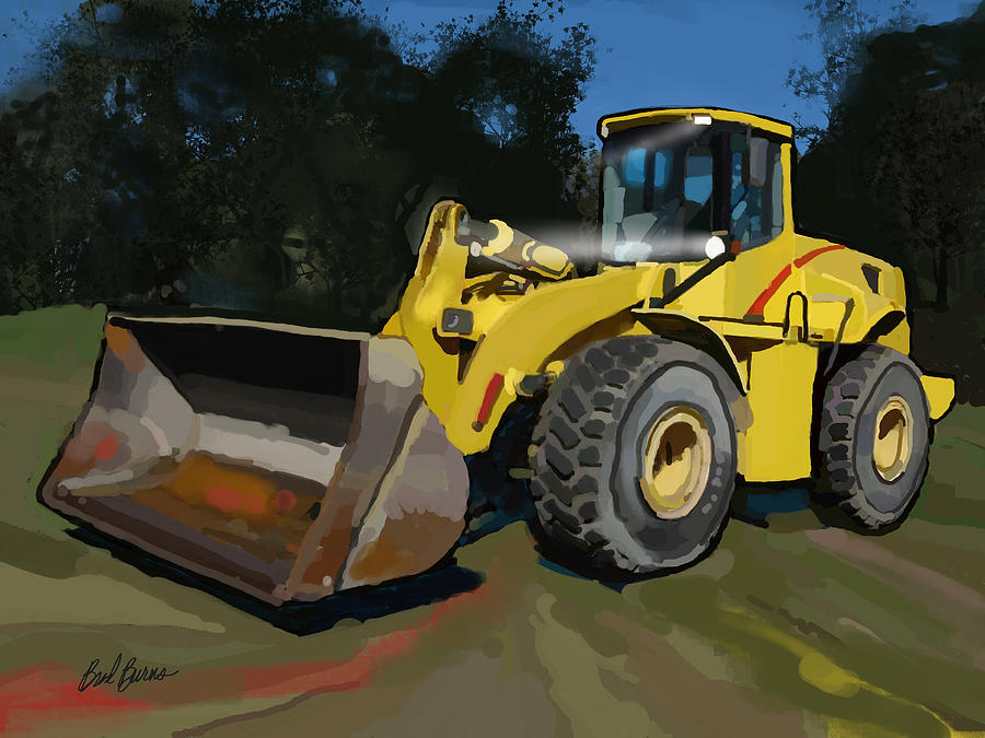 Magazine Cover Painting - 2005 New Holland LW230B Wheel Loader by Brad Burns
