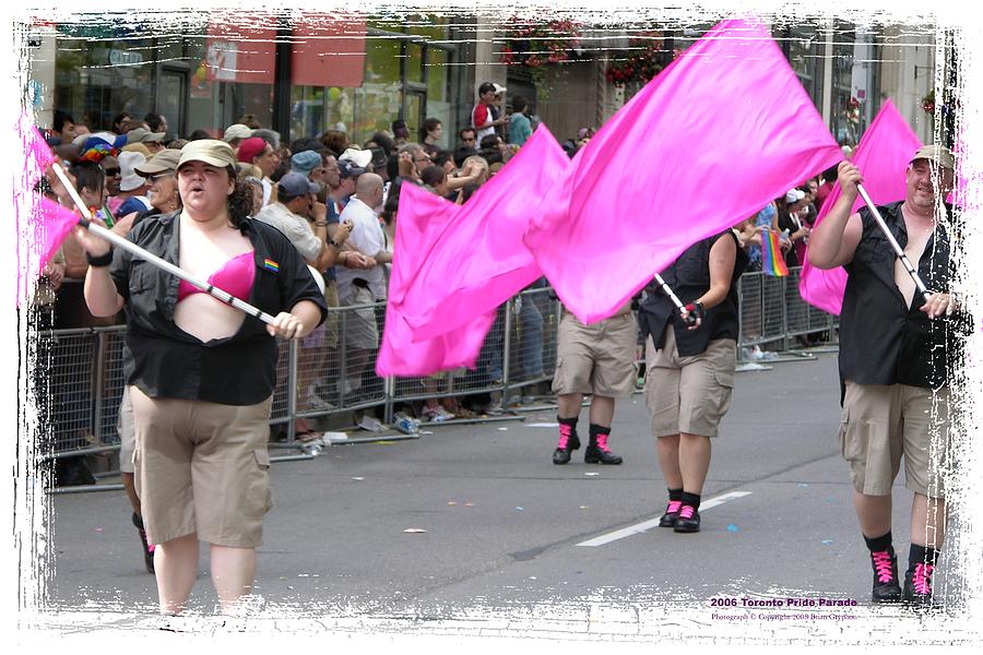2006 Pink Pride Flags Photograph by Brian Gryphon