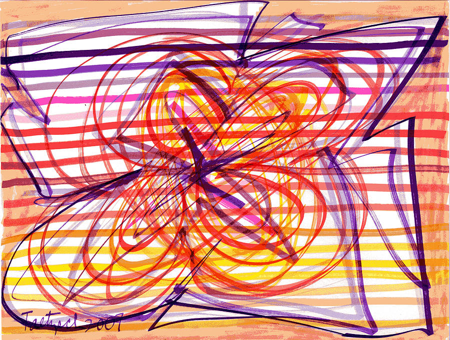 2007 Abstract Drawing 2 Drawing by Lynne Taetzsch