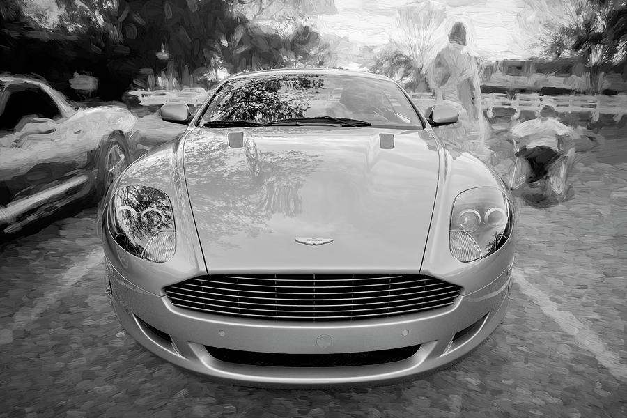 2007 Aston Martin DB9 Coupe Painted c307 BW  Photograph by Rich Franco