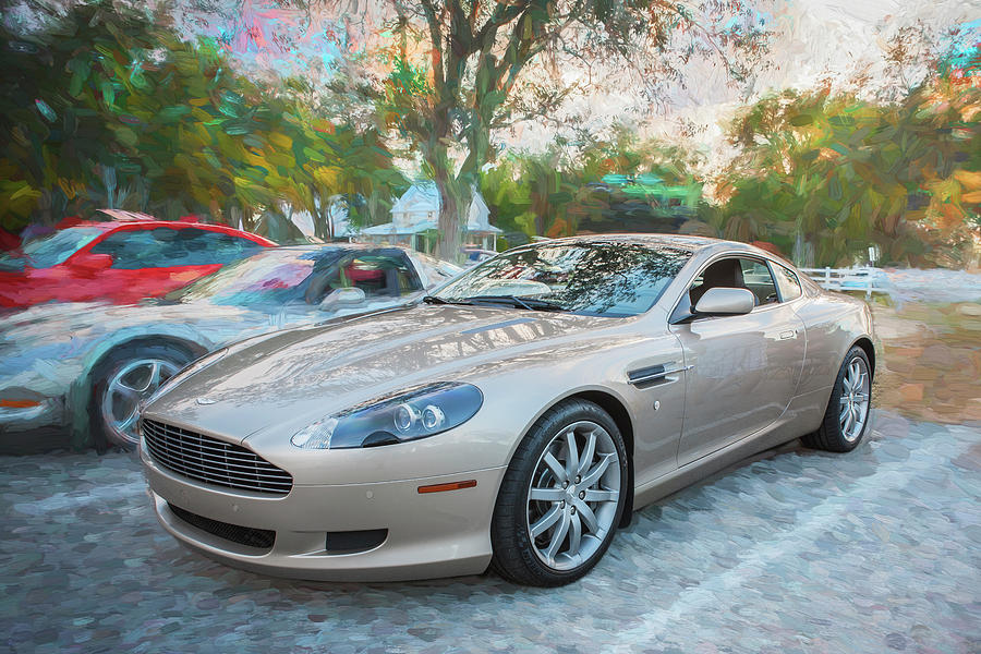 2007 Aston Martin DB9 Coupe Painted c310 BW Photograph by Rich Franco