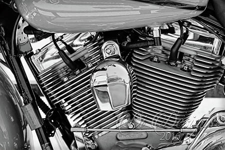 2007 Harley C 02 B / W Photograph by DiDesigns Graphics
