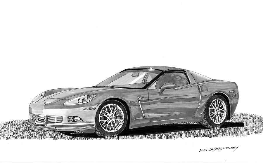 Corvette Roadster, Silver Ghost Painting