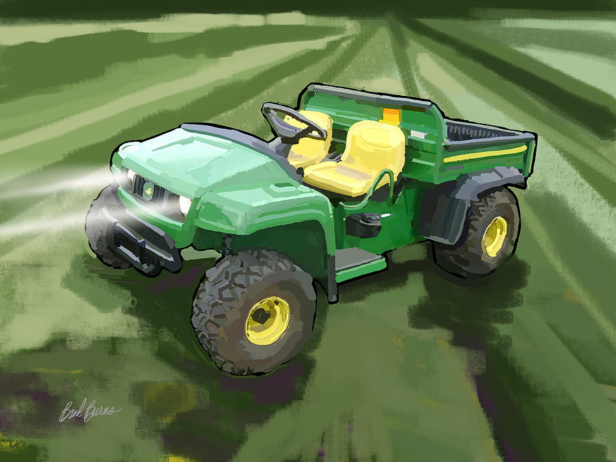 2008 John Deere TS Gator Utility Vehicle Painting by Brad Burns