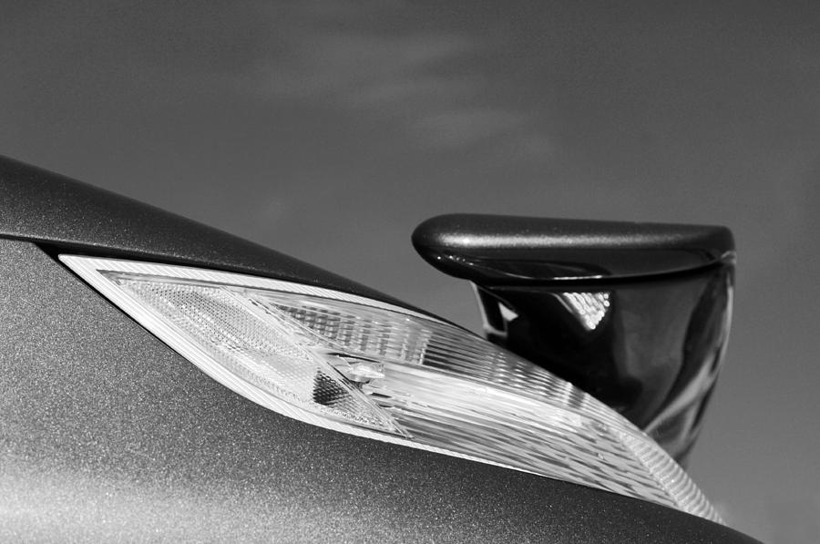 2008 Porsche Turbo Cabriolet Tail Fin black and white Photograph by ...