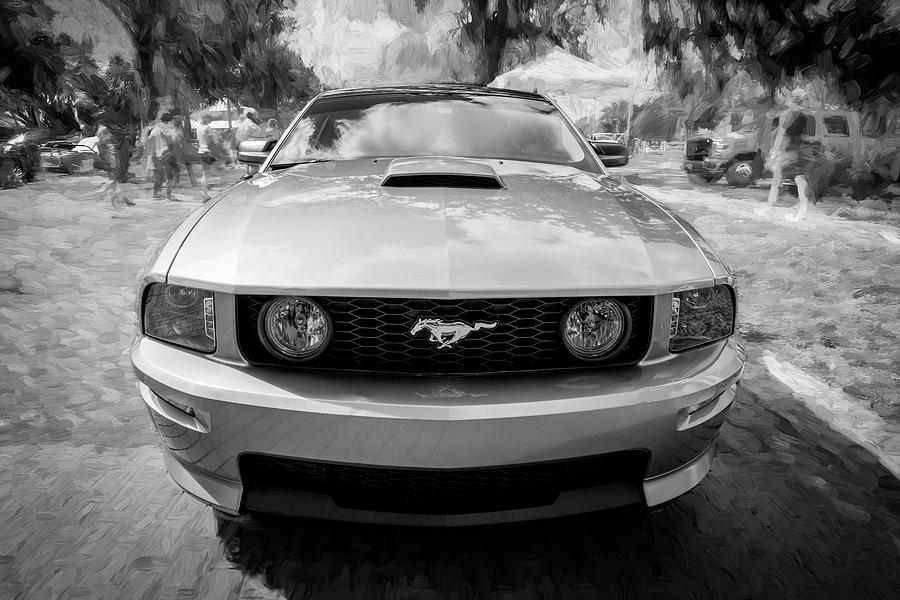 2009 Ford Shelby Mustang GT CS California Special BW     Photograph by Rich Franco