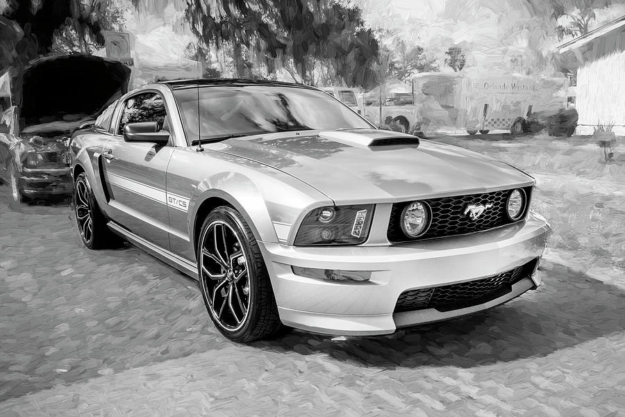 2009 Ford Shelby Mustang GT CS California Special BW    Photograph by Rich Franco