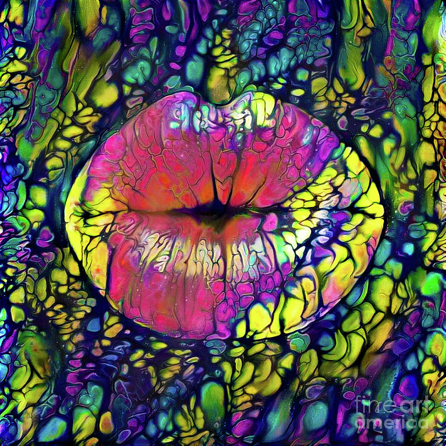 Kissing Lips #201 Digital Art by Amy Cicconi
