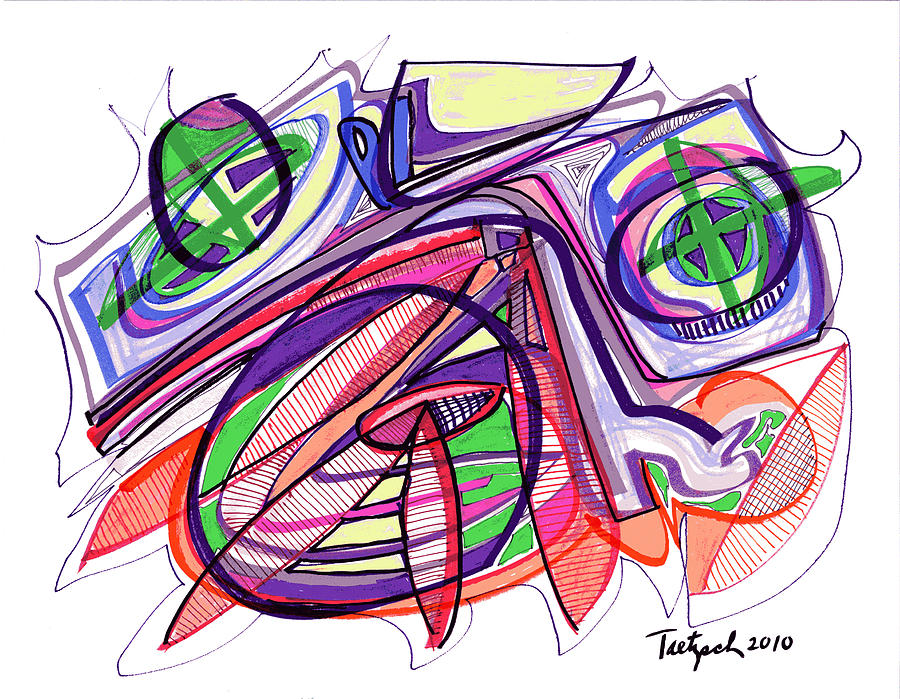 2010 Abstract Drawing Eleven Drawing by Lynne Taetzsch