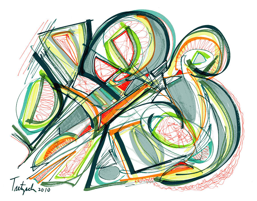 2010 Abstract Drawing Seventeen Drawing by Lynne Taetzsch