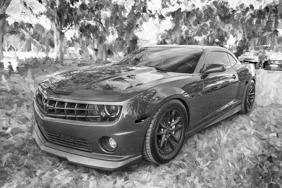 2010 Chevrolet Camaro SS BW Photograph by Rich Franco