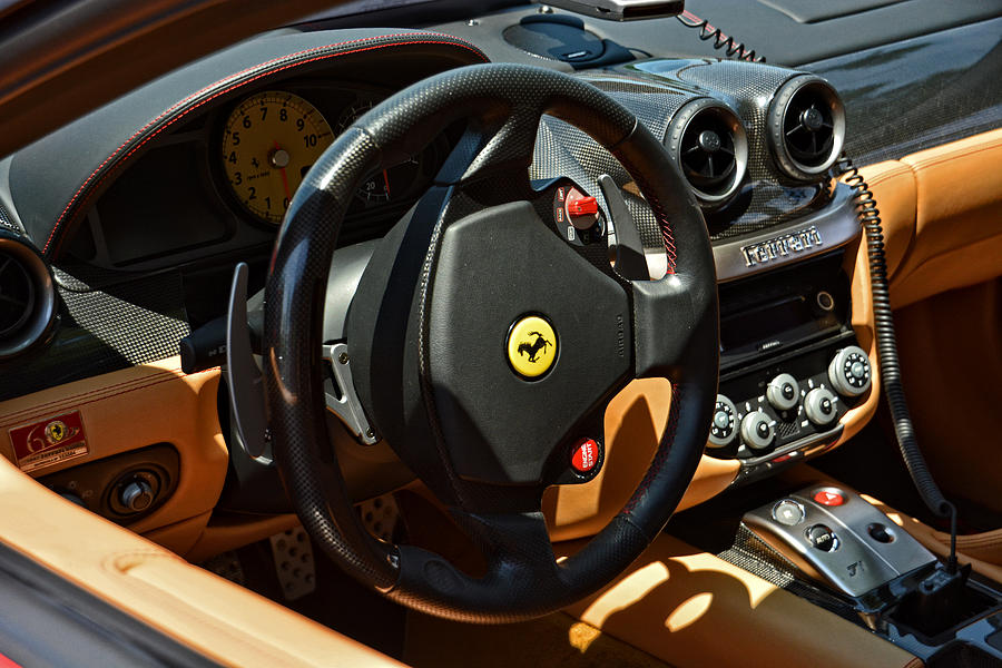 2010 Ferrari 599 GTB Cockpit Photograph by Mike Martin