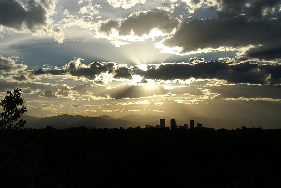 2010 June 4 Sunset over Denver Photograph by Jacqueline Russell - Fine ...